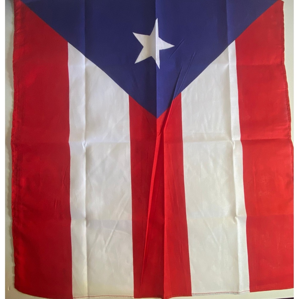Puerto Rico Boricua Bandana Scarf Mask Flag Design Red White Blue 20x20
